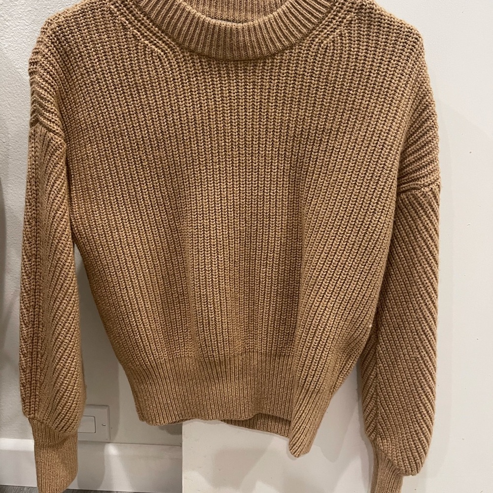 Madewell chunky knit sweater camel/tan